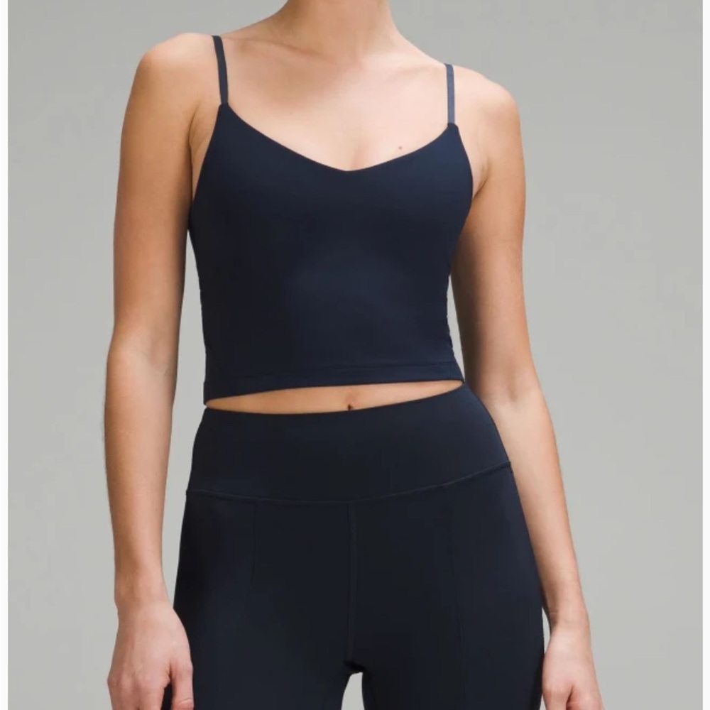 Lululemon Athletica Align True Navy Cropped Cami Tank A/B